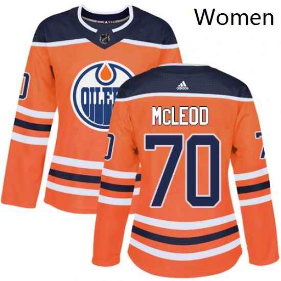 Womens Adidas Edmonton Oilers 70 Ryan McLeod Authentic Orange Home NHL Jersey